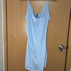 H&M Light Blue Backless Dress